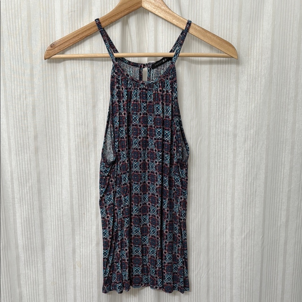 Papermoon Multi-Color Printed Halter Tank Top